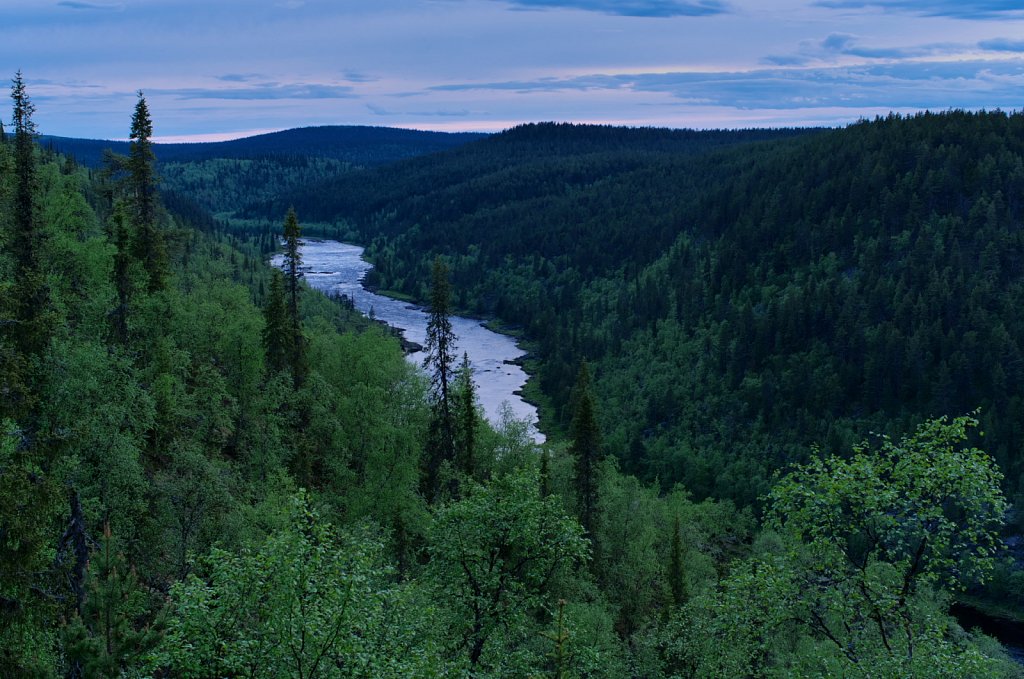 White nights at the Appisjoki river